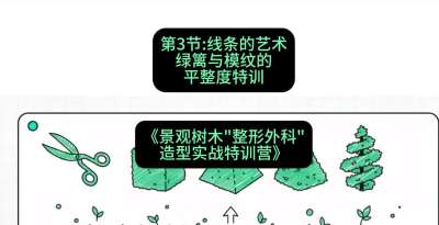 第03节：线条的艺术&mdash;&mdash;绿篱与模纹的平整度特训，课程：《景观树木&ldquo;整形外科&rdquo;造型实战特训营》#识农AI